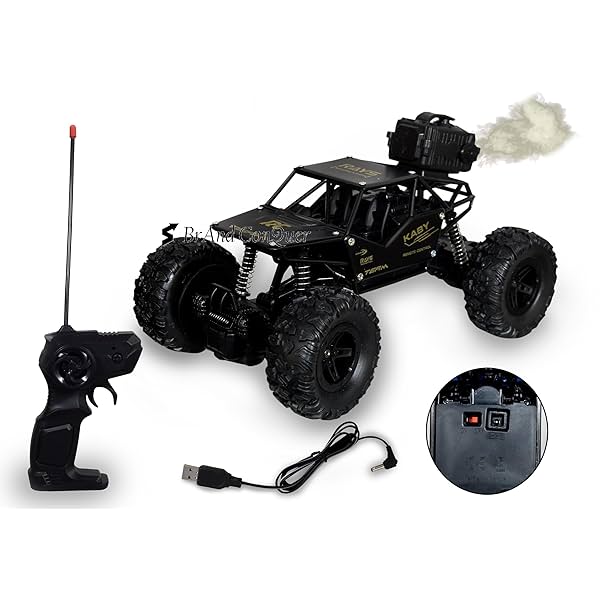 Image of Brand Conquer Remote Control Rock Crawler Mist Smoke Spray Function