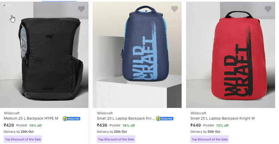 Image of Branded Backpacks up to 85% Discount