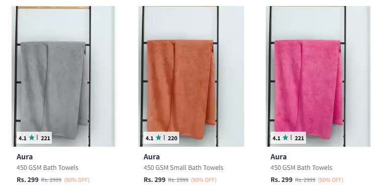 Image of Branded Bath Towels Starting At @₹299