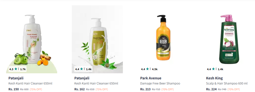 Image of Branded Hair Cleanser & Shampoo up to 75% Discount 