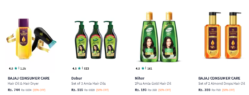 Image of Branded Hair Oils Available at 40% -55% Discount 