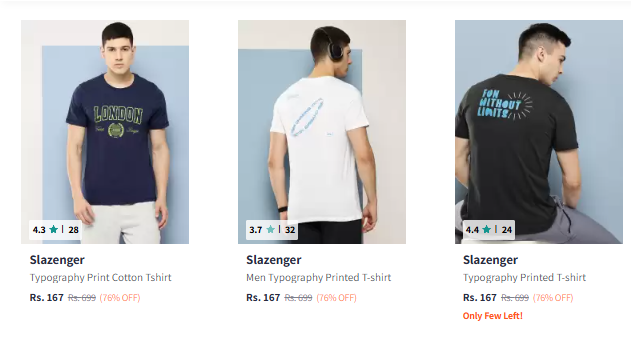 Image of Branded Men Fashion T-shirt Starts @ ₹167