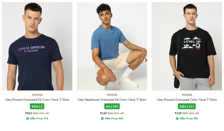 Image of Branded Men Fashion T-shirt Starts @ ₹76