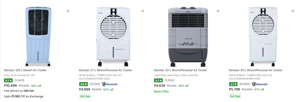 Image of Branded Room / Personal Air Cooler Starting at ₹4639