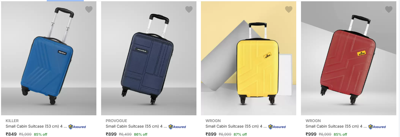 Image of Branded Small Cabin Suitcase Starting at ₹849 