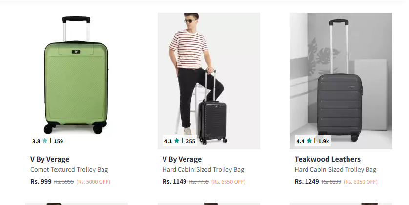 Image of Branded Trollybag luggage Starts @ ₹999