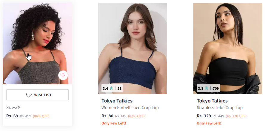 Image of Branded Women Fashion Top Starting @ ₹69