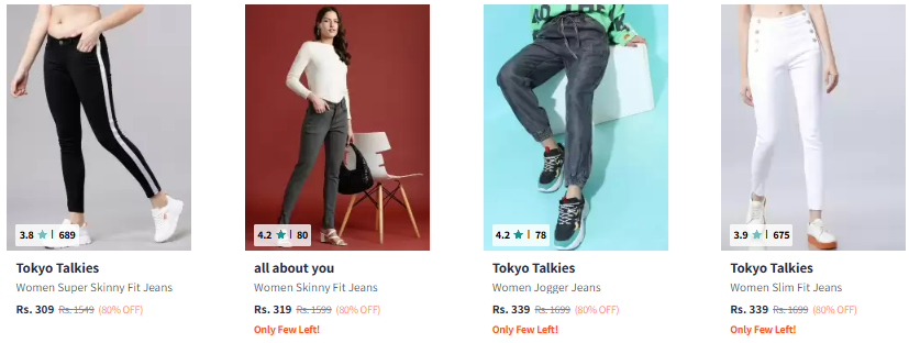 Image of Branded Women's Jeans Starting at ₹309