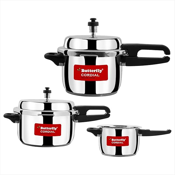 Image of Butterfly Cordial 2, 3 & 5 Litres Outer Lid SS Pressure Cookers