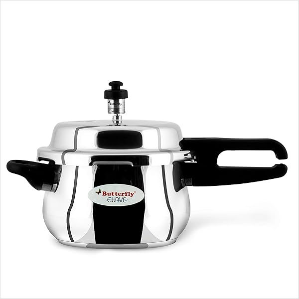 Image of Butterfly Curve 3 Litres Pressure Cooker | Outer Lid Quality Stainless Steel 