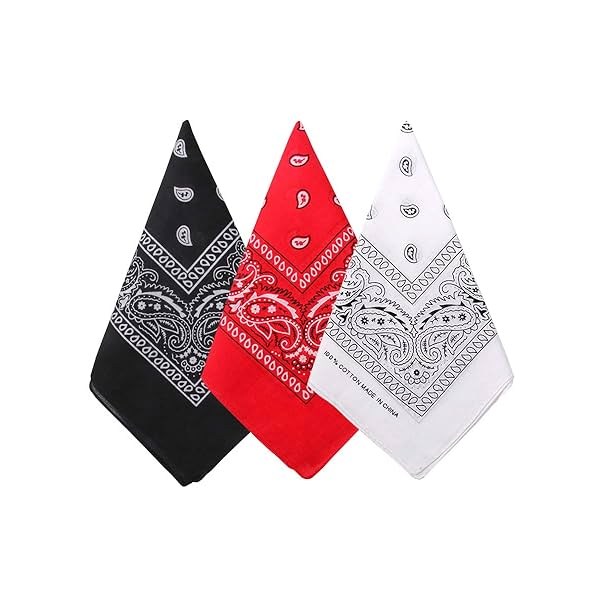 Image of Bycc Bynn Paisley Bandana 3 Pack 100% Cotton