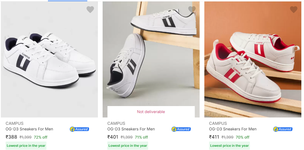 Image of CAMPUS Men’s Casual Shoes Up to 72% Discount for Starting at ₹388