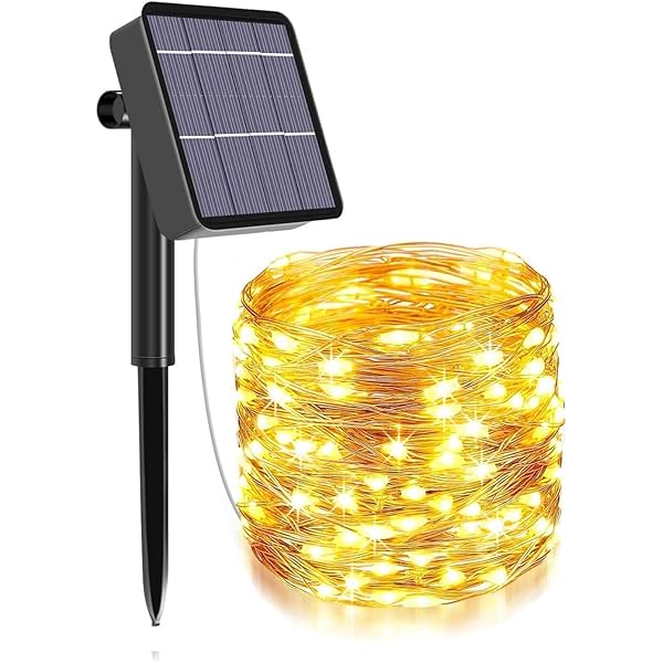 Image of CBK Solar Fairy String Light 200 LEDs 20 Meter Inbuilt Rechargable Batery IP65 Waterproof 8 Mode