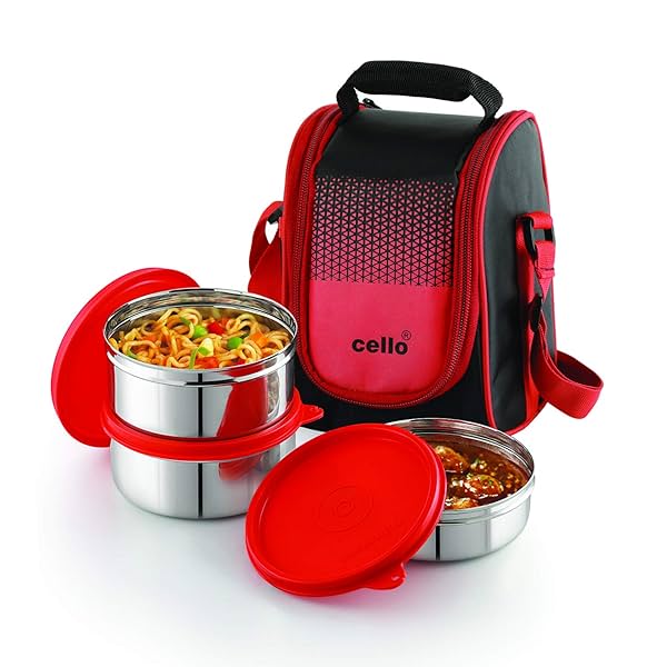 Image of CELLO MF Plastic Matiz Lunch Box (375ml , Red) 