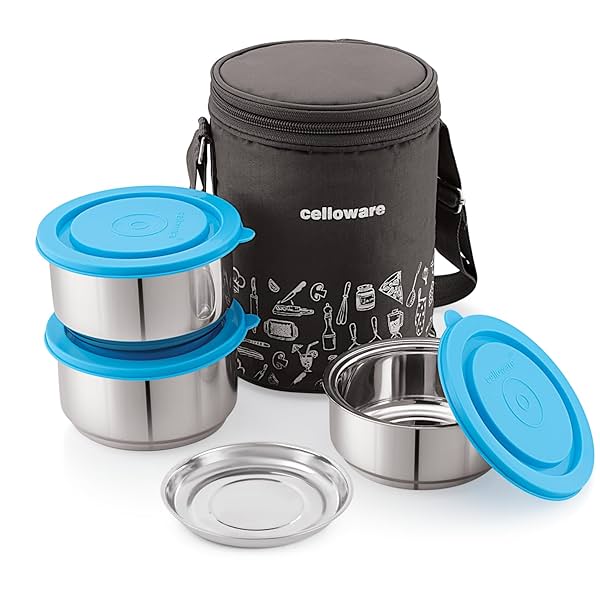 Image of CELLO MF Thermostyle Stainless Steel 3 Container with Jacket