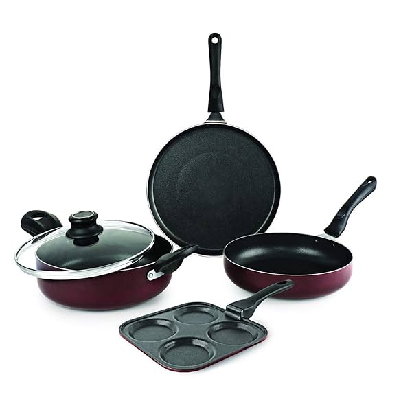 Image of CELLO Prima Uttapam Non Stick Induction Base Aluminium Cookware Combo