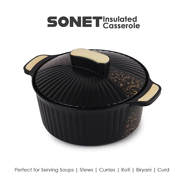 Image of CELLO Sonet 1500ml Insulated Inner Steel Casserole with Lid