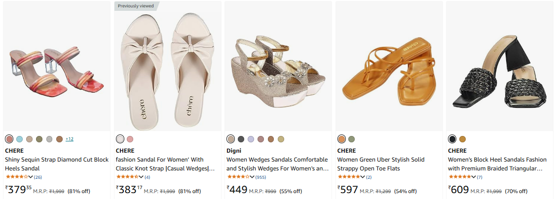 Image of CHERE Strap Block Heels , Sandals , Flats at Minimum 50% Discount 