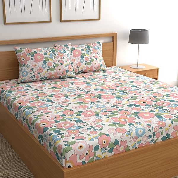 Image of CHHAVI INDIA King Bedsheet Set (210 TC, 100x108 Inches)