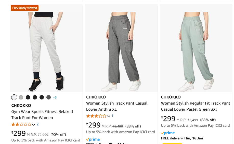 Image of CHKOKKO Women's Track Pants Minimum 70% Discount 