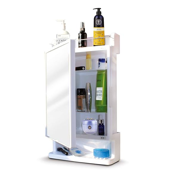 Image of CIPLA PLAST Rich Look Bathroom Cabinet with Mirror White