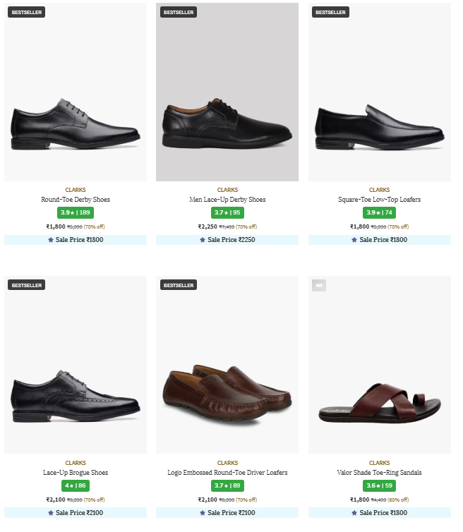 Image of CLARKS Brand Men's Footwear @ Up to 70% Discount