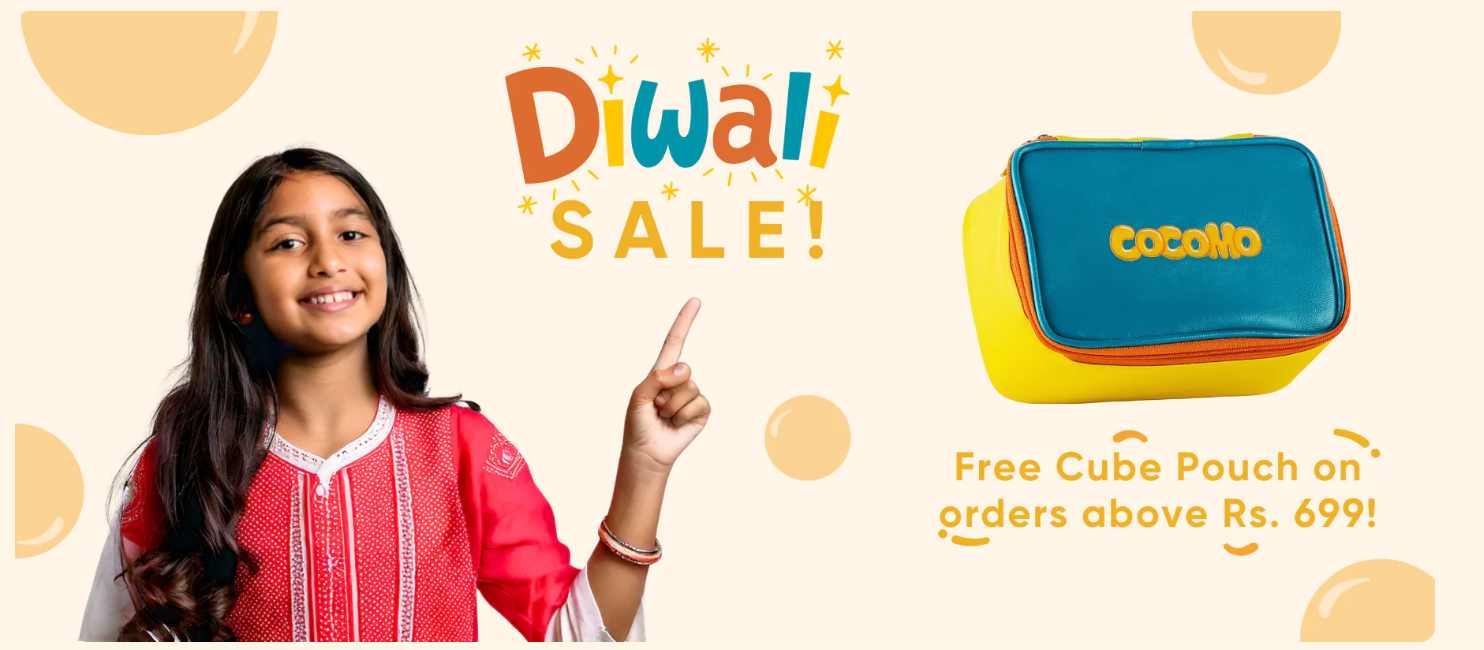 Image of COCOMO Diwali Sale : Free Cube Pouch on Order Above ₹699