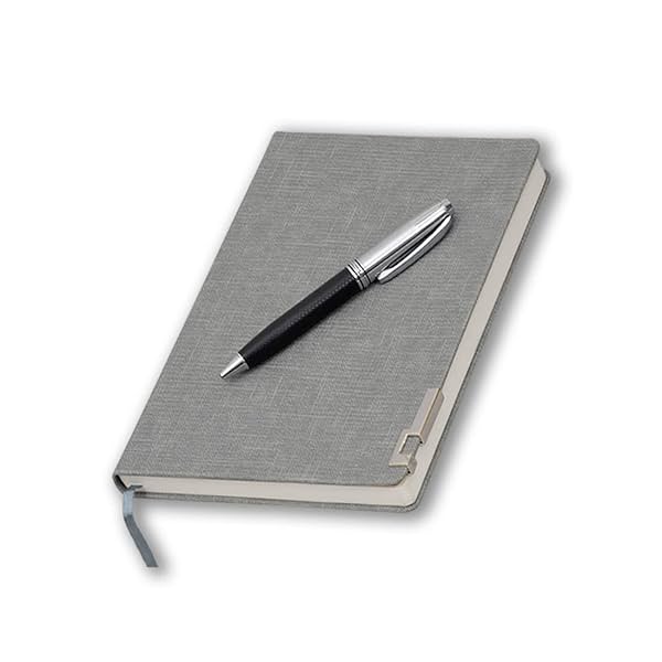 Image of COI Textured Grey Organizer/Exclusive Faux Leather Notebook