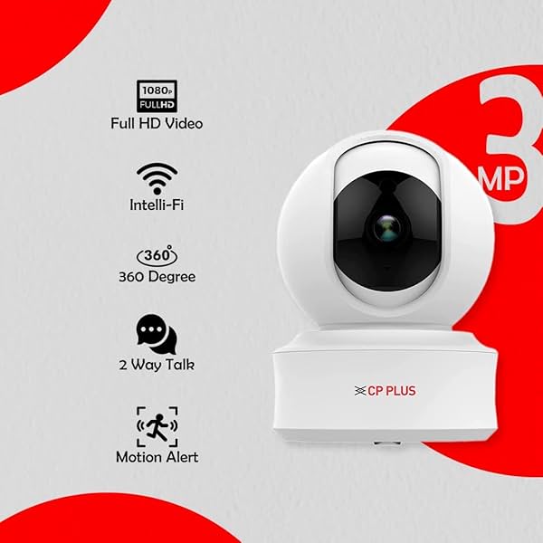 Image of CP PLUS 3MP Full HD Smart Wi-fi CCTV Home Security Camera