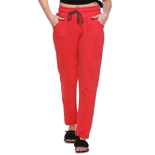 Image of CUPID Women Regular Fit Cotton Track Pants