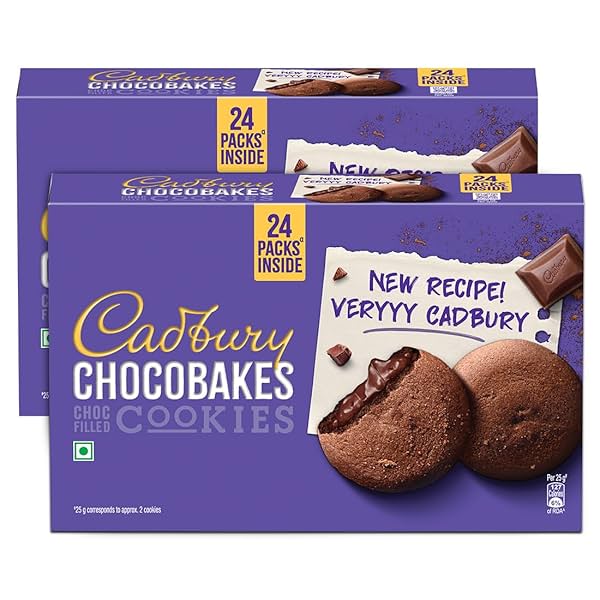 Image of Cadbury Chocobakes ChocFilled Chocolate Cookies 300g*2