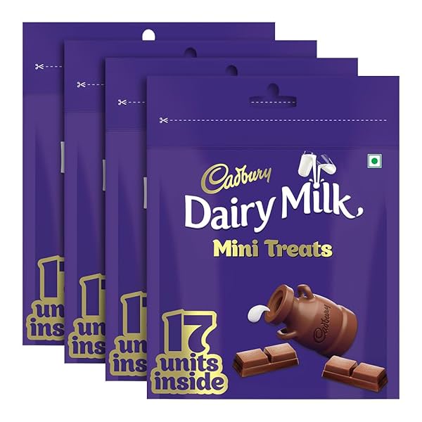 Image of Cadbury Dairy Milk Chocolate Home Treats, 119 Gram (Pack Of 4), 476 Gram