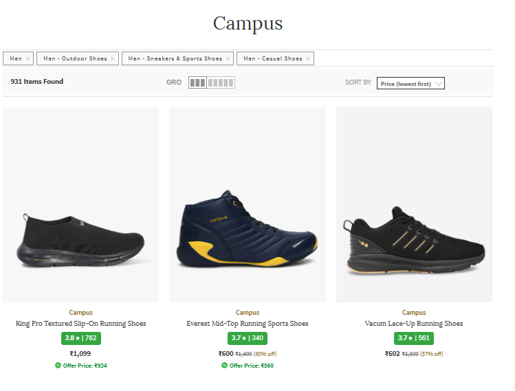 Image of Campus Men's Shoes Up-to 80% Discount