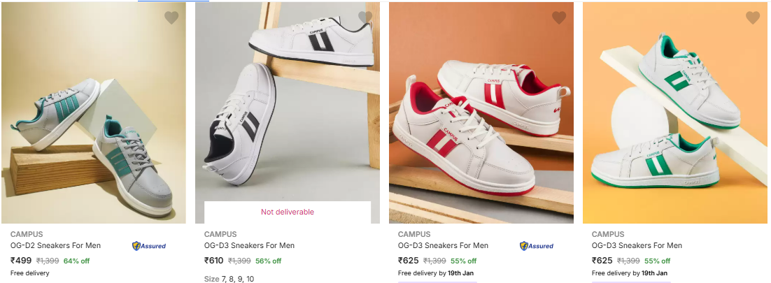 Image of Campus Men's Sneakers Starting at ₹499