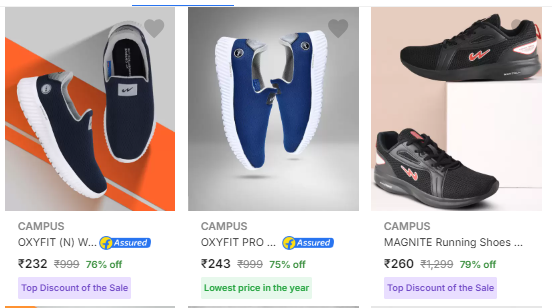 Image of Campus Men’s Sports Shoes Starting From ₹232