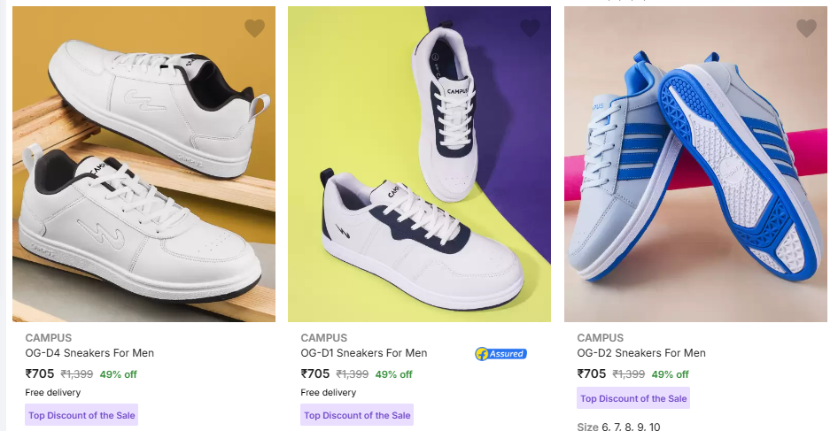 Image of Campus Shoes Starts from @ ₹475