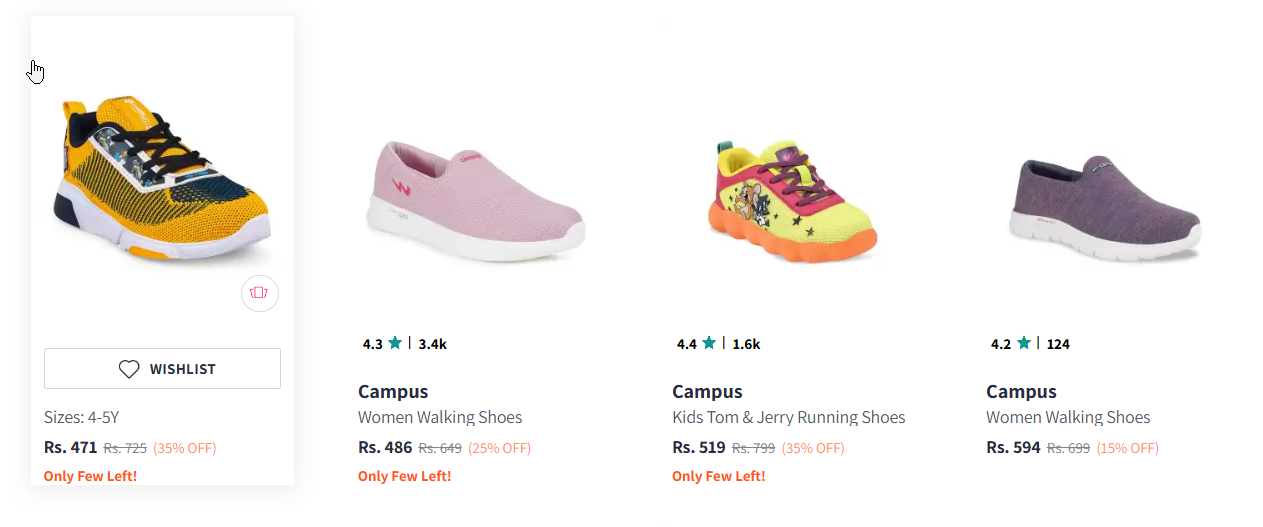 Image of Campus Sports Shoes Starts From ₹471