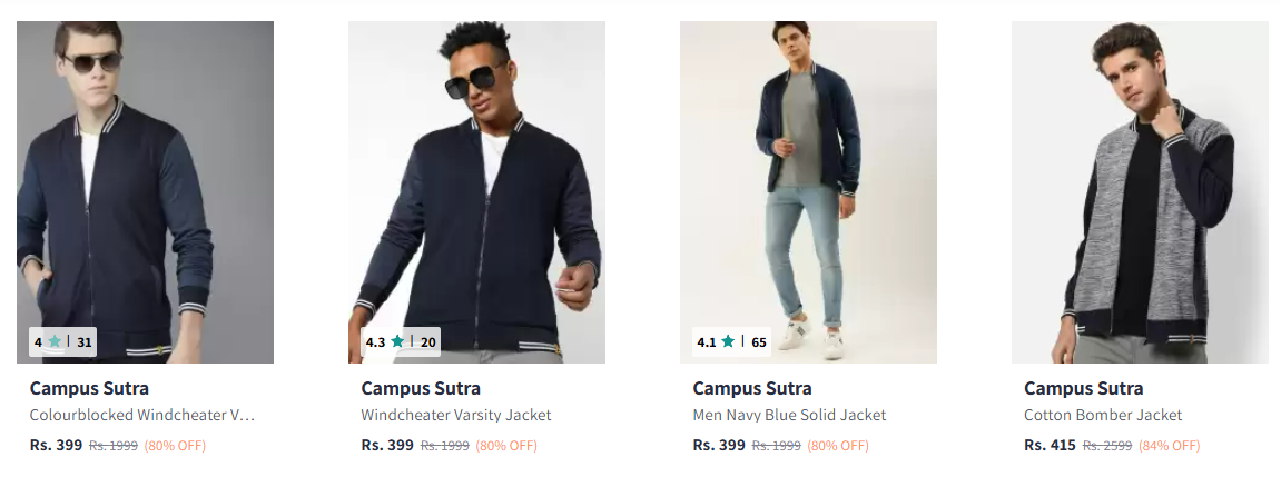 Image of Campus Sutra Jackets for Men starting at ₹399 upto 80% Off