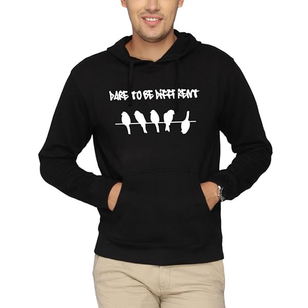 Image of Campus Sutra Mens Printed Hoodie