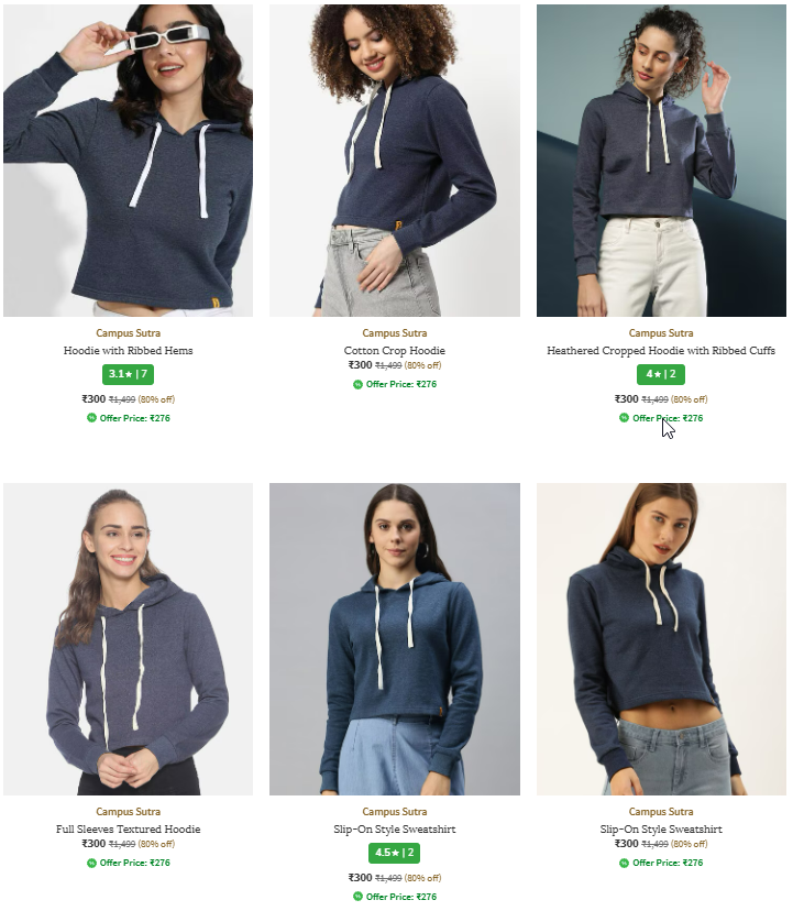 Image of Campus Sutrs Women's Hoodie Flat 80% Off