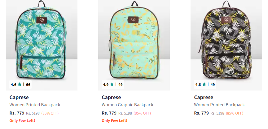 Image of Caprese Women Printed Backpack Starts @ ₹779 