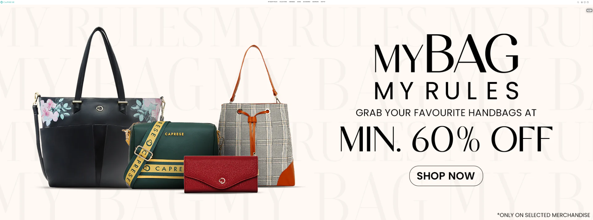 Image of Caprese handbags : Min. 60% off on handbags