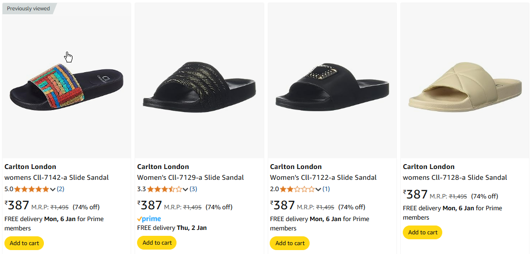 Image of Carlton London women's Slides Minimum 70% Discount