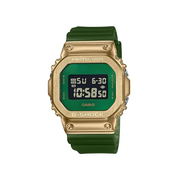 Image of Casio G-Shock GM-5600CL-3DR Gold IP Green Digital Dial 