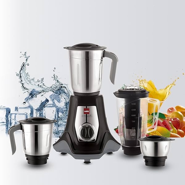 Image of Cello Hercules Mixer Grinder 750W, Black- 2 Year Warranty