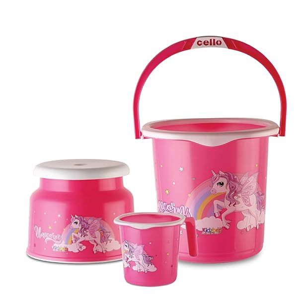 Image of Cello Kidzbee Unicorn Splash Bathroom Set Easy to Clean and Attractive Design