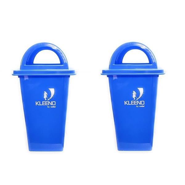 Image of Cello Kleeno Plastic Garbage Dustbin With Dome Lid 110 LTR (Blue/Blue) Combo