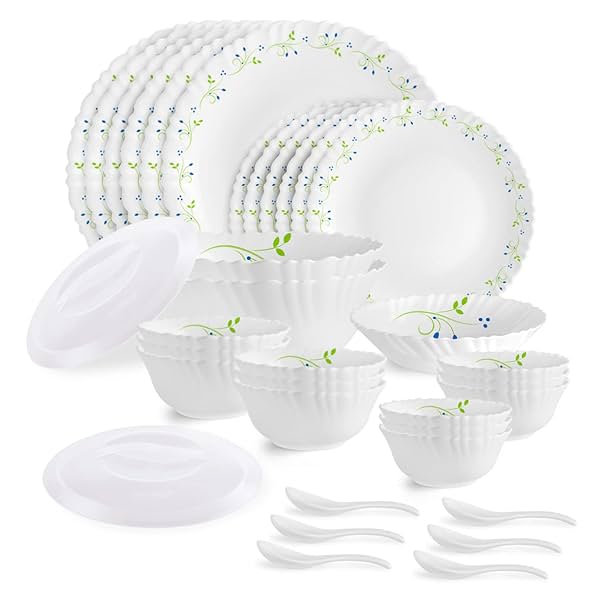 Image of Cello Opalware Dazzle Series Tropical Lagoon Dinner Set, 35 Units