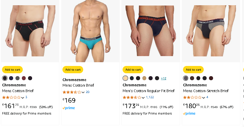 Image of Chromozome Mens Cotton Brief starting @ ₹161