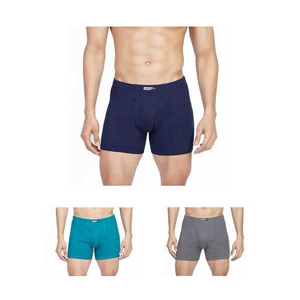 Image of Chromozome Mens Cotton Rib Trunks (Pack of 3)